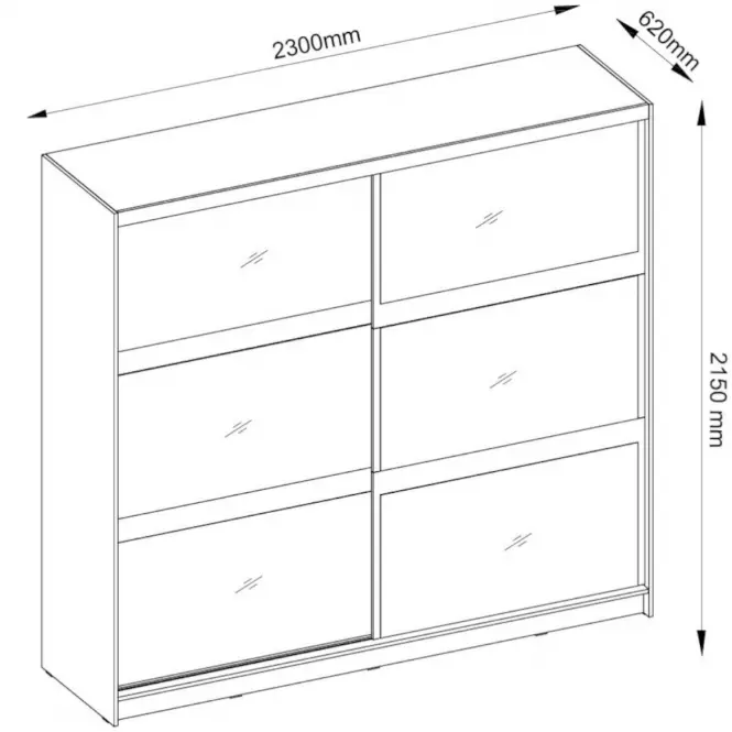 Skriňa Togo 12 230 cm dub,4
