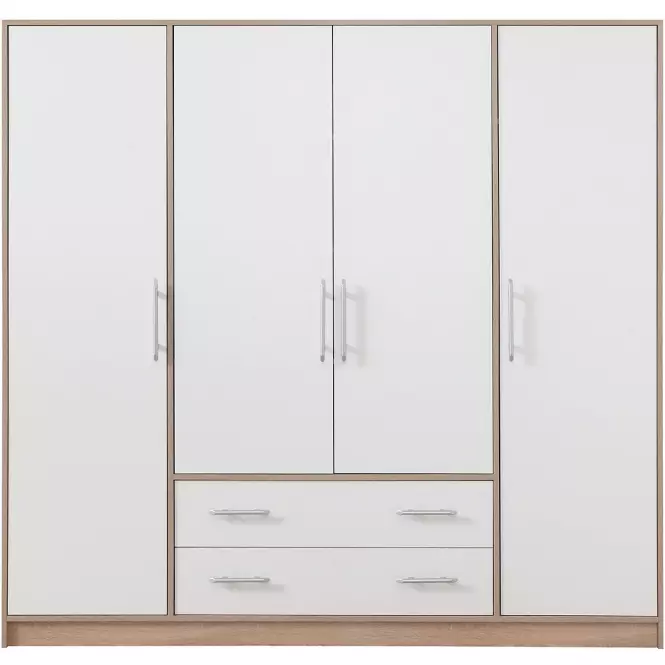 Skriňa Smart SR1 200 cm dub sonoma/biela