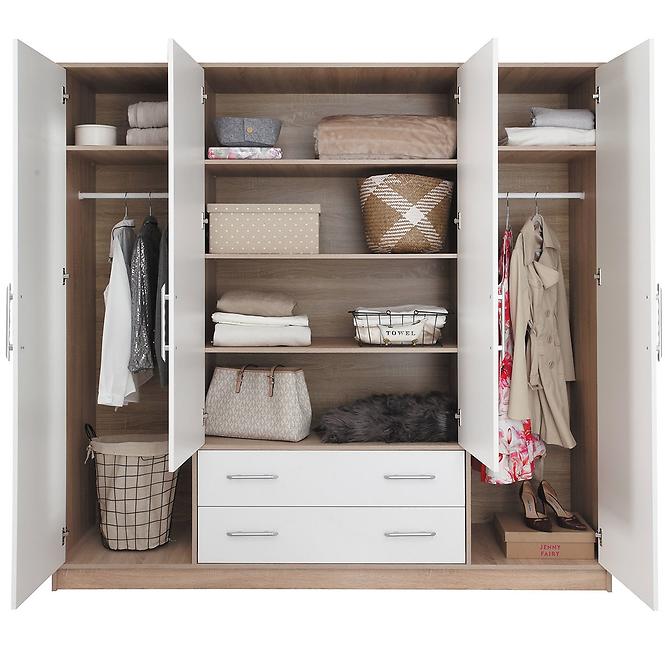 Skriňa Smart SR1 200 cm dub sonoma/biela