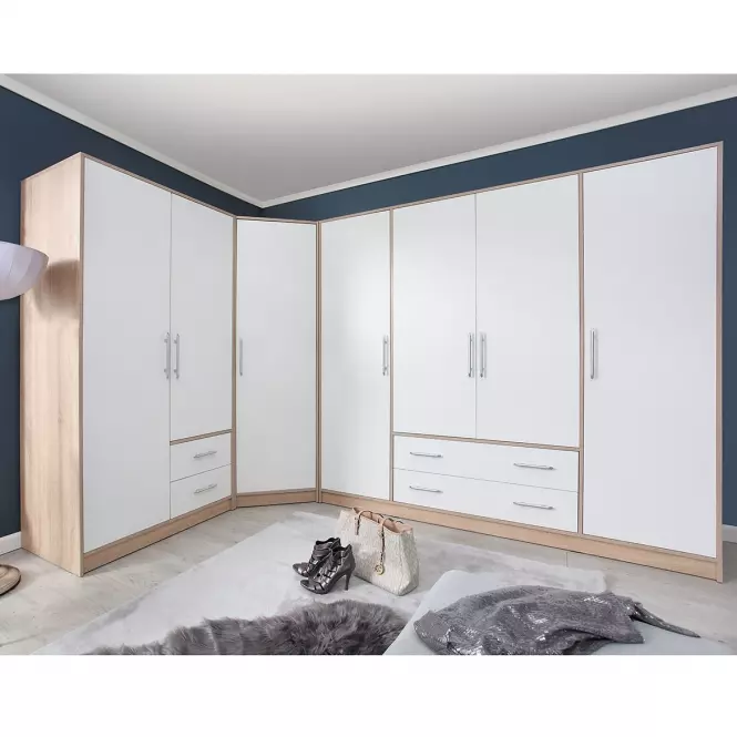 Skriňa Smart SR1 200 cm dub sonoma/biela