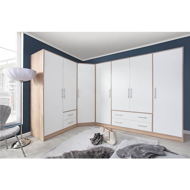 Skriňa Smart SR3 100 cm dub sonoma/biela,3
