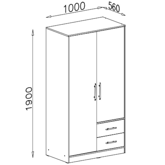 Skriňa Smart SR3 100 cm dub sonoma/biela