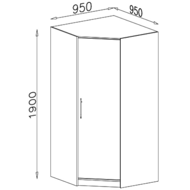 Skriňa Smart SR4 95 cm dub sonoma/biela