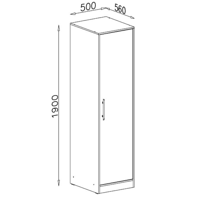 Skriňa Smart SR5 50 cm dub sonoma/biela