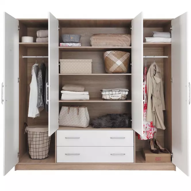 Skriňa Smart SRl1 200 cm dub sonoma/biela,2