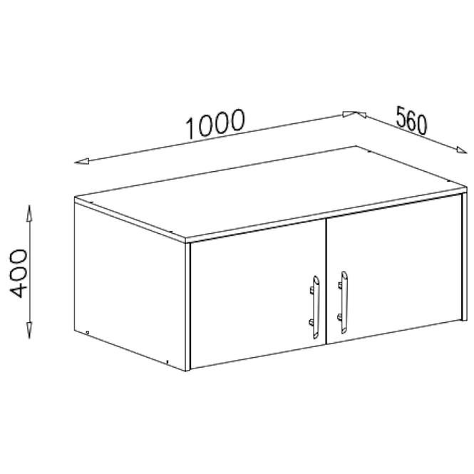 Nadstavec na skriňu Smart SRN3 100 cm dub sonoma/biely