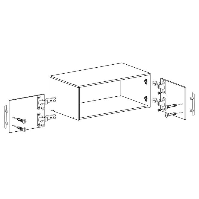 Nadstavec na skriňu Smart SRN3 100 cm dub sonoma/biely