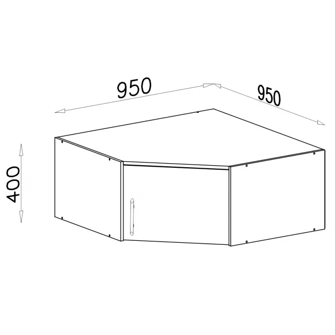 Nadstavec na skriňu Smart  SRN4 95 cm dub sonoma/biela