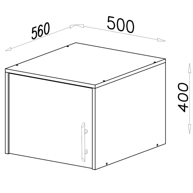 Nadstavec na skriňu Smart SRN5 50 cm dub sonoma/biela,4