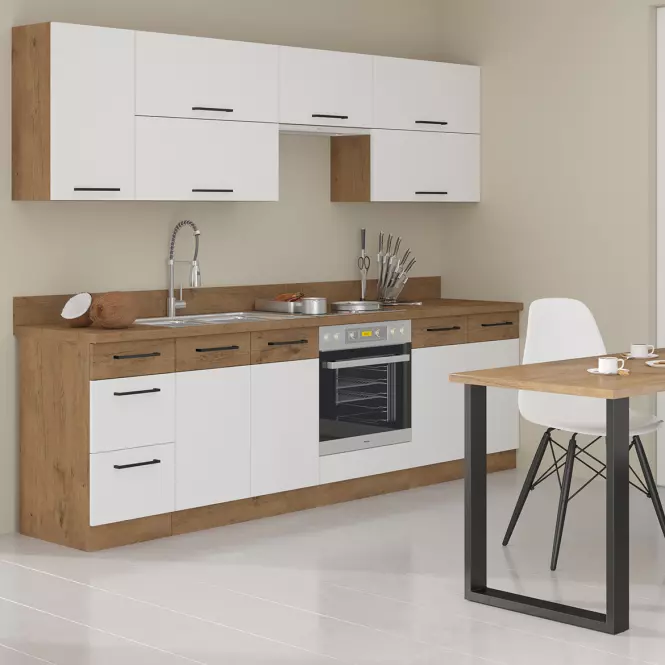 Kuchynská linka Vigo biela HG 260 s dosky,3