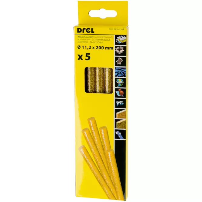 Lepiace tyčinky 5 ks, 11,2x200 mm, zlaté CON-GKS-61204