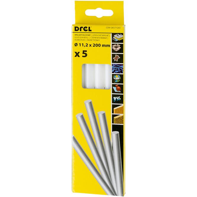 Lepiace tyčinky 5 ks, 11,2x200 mm, biele CON-GKS-71203