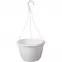 Kvetináč závesný Teku s podmiskou plastový biely d25 cm,2