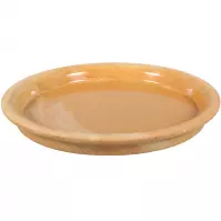 Podmiska pod kvetináč DISKO keramická béžový melír d28cm