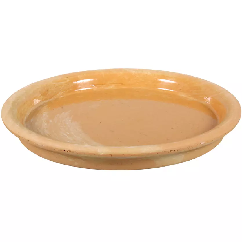 Podmiska pod kvetináč DISKO keramická béžový melír d28cm