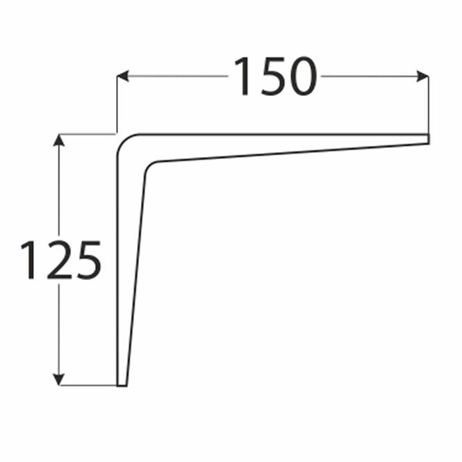 Konzola pod policu WS 150 BI150X125