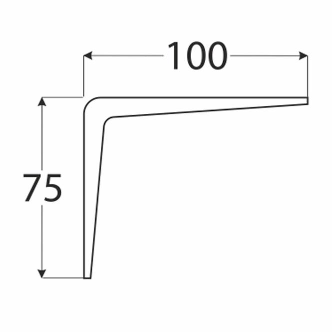 Konzola pod policu WS 100 BR100X75