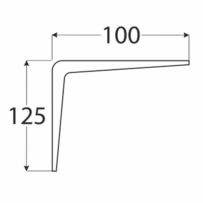 Konzola pod policu WS 125 BR125X100