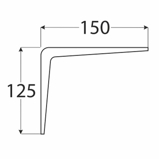 Konzola pod policu WS 150 BR150X125