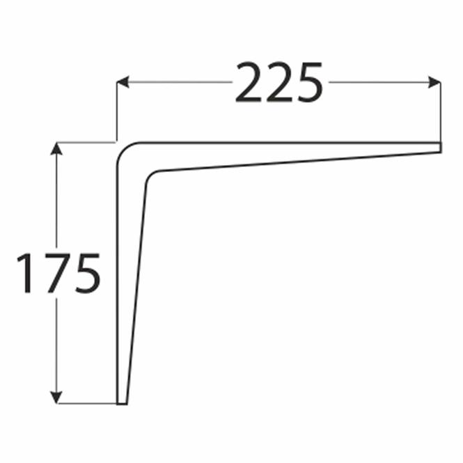 Konzola pod policu WS 225/175 BR225X175