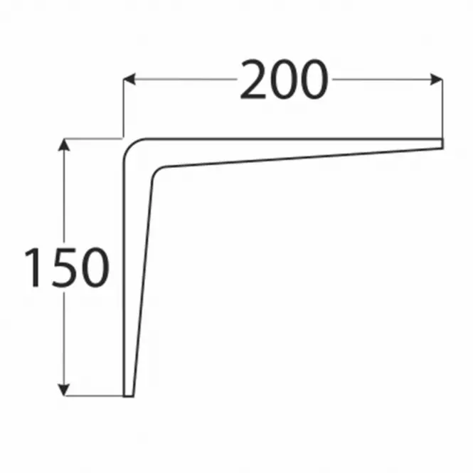 Konzola pod policu WS 200 SZ200X150,2