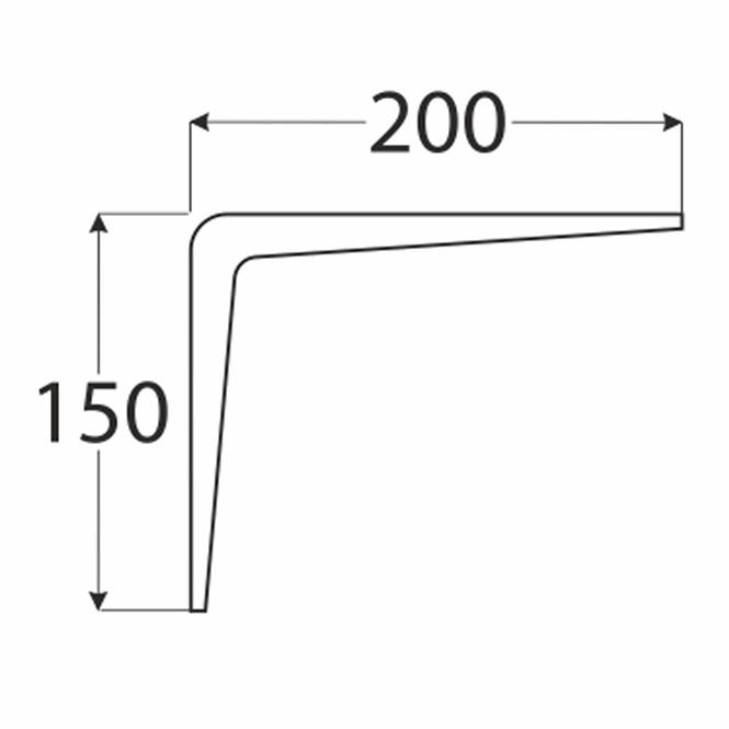 Konzola pod policu WS 200 SZ200X150,2