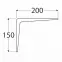 Konzola pod policu WS 200 SZ200X150,2