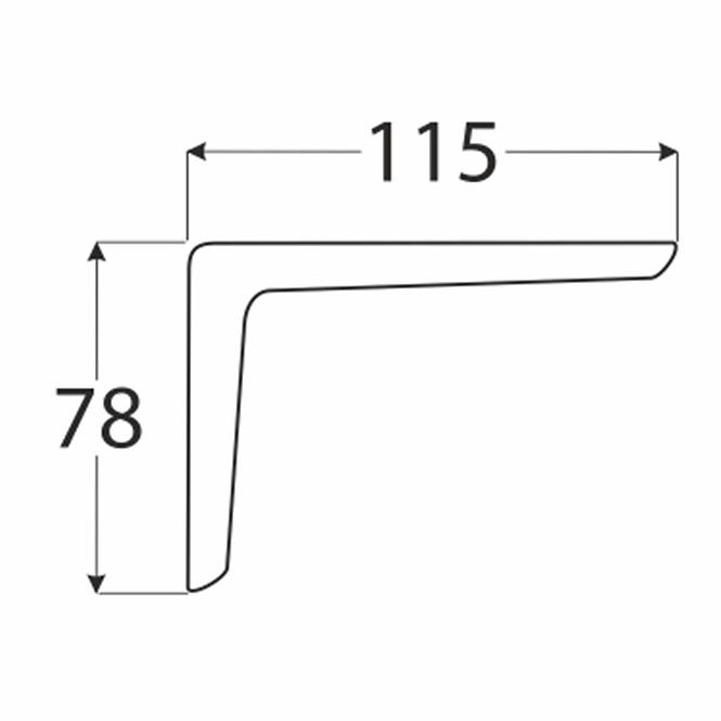 Konzola pod policu WSPP 115 BI115X78X25