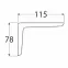 Konzola pod policu WSPP 115 BI115X78X25,2