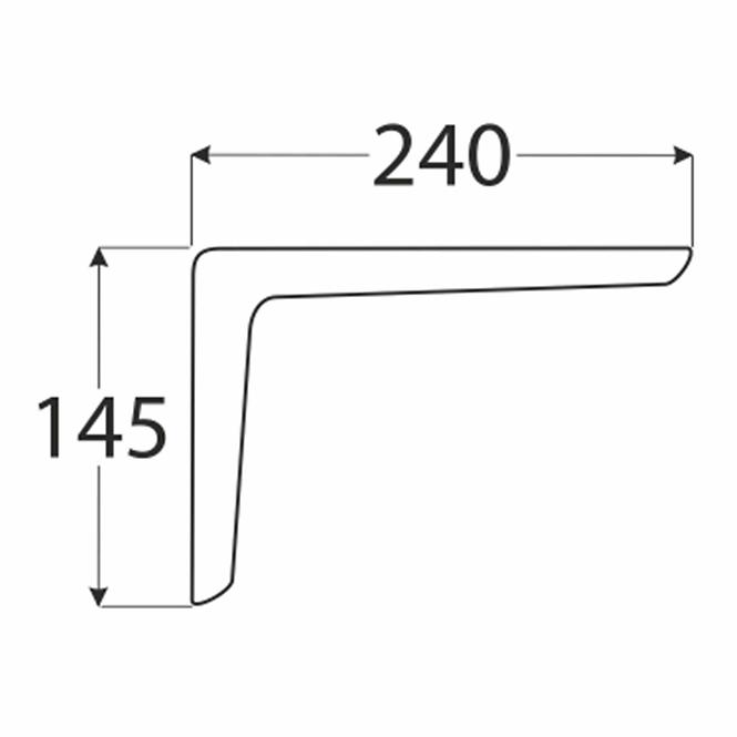 Konzola pod policu WSPP 240 BI240X145X35