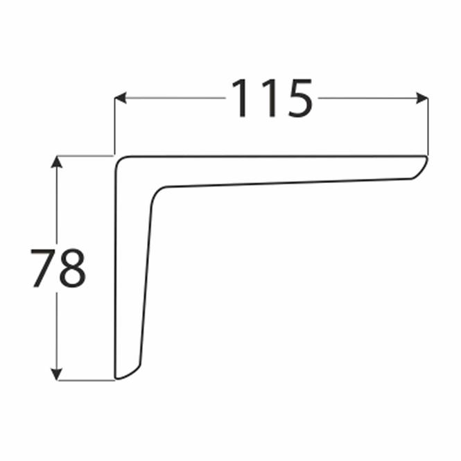 Konzola pod policu WSPP 115 BR115X78X25