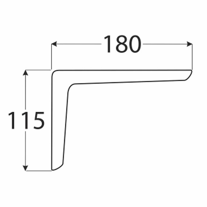 Konzola pod policu WSPP 180 BR180X115X35
