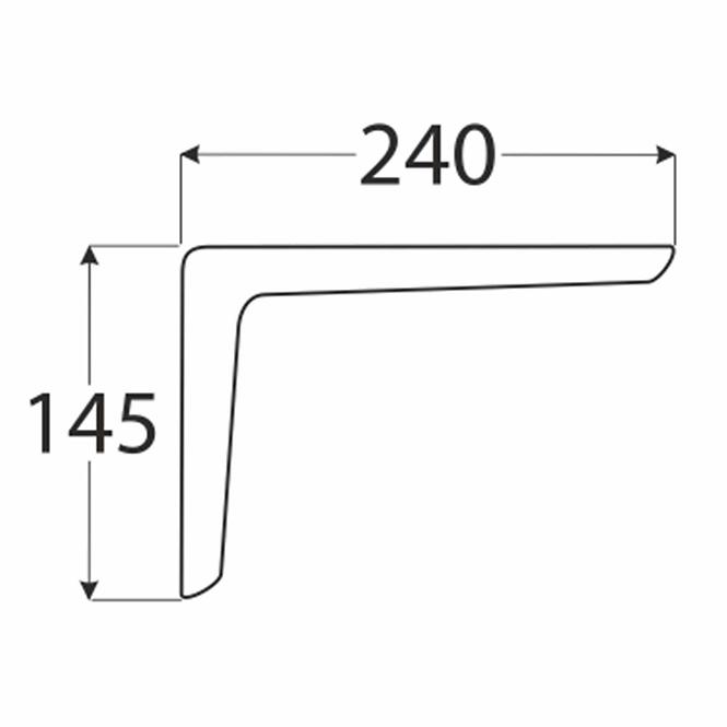 Konzola pod policu WSPP 240 BR240X145X35