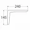 Konzola pod policu WSPP 240 BR240X145X35,2