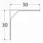 Konzola pod policu WSM 30 BI30X30,2