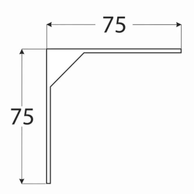 Konzola pod policu WSM 75 ZN75X75,2