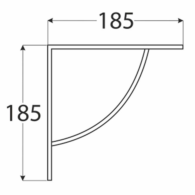 Konzola pod policu WPR 185 CH185X185