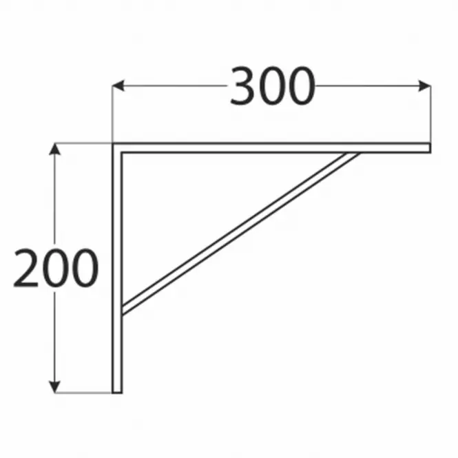 Konzola pod policu WSWP 300 SZ300X200X4,0,2