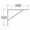Konzola pod policu WSWP 500 SZ500X330X4,0,2