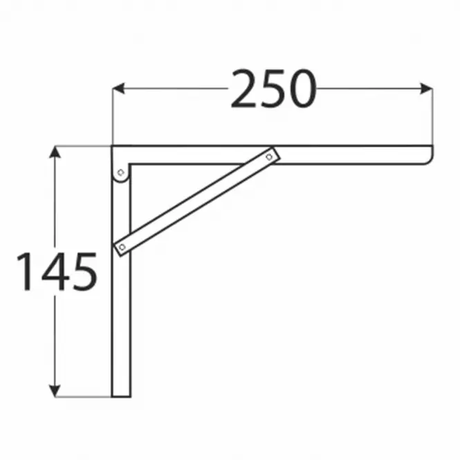 Konzola pod policu WSA 250 CH250X145