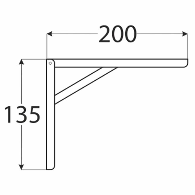 Konzola pod policu WSC 200K CH200X135