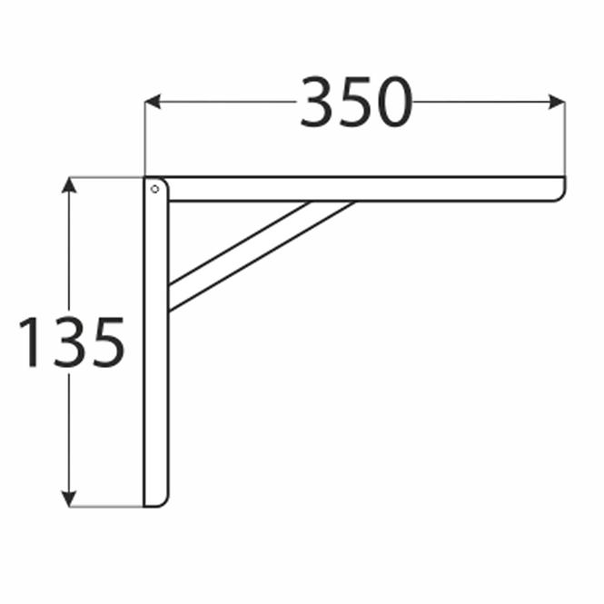 Konzola pod policu WSC 350 CH350X135