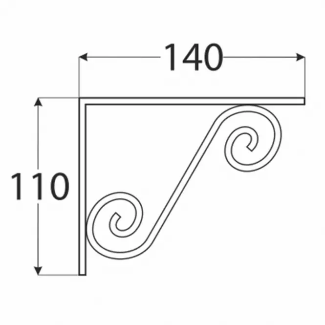 Konzola pod policu WOZ 140 HC140X110
