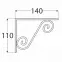 Konzola pod policu WOZ 140 HC140X110,2