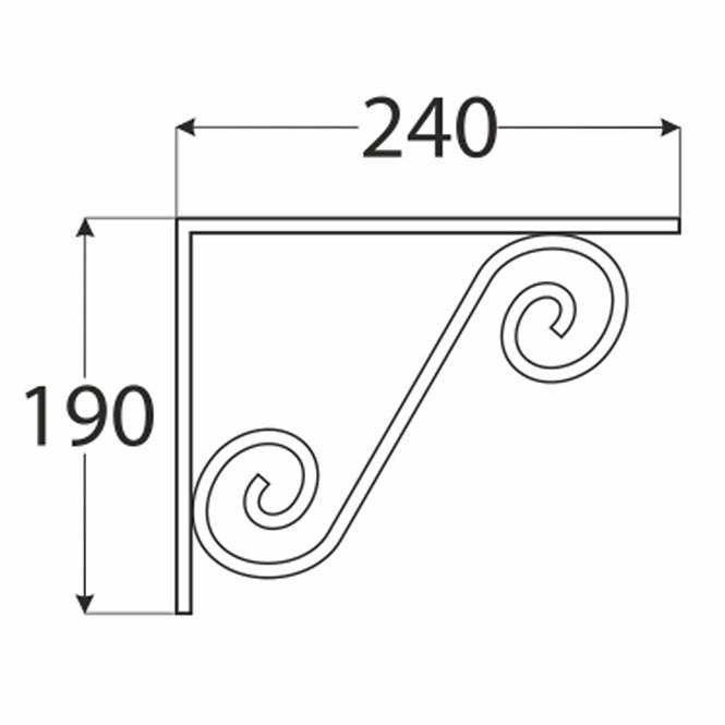 Konzola pod policu WOZ 240 HC240X190,2