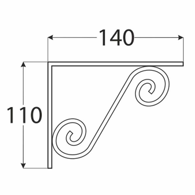 Konzola pod policu WOZ 140 HSR140X110