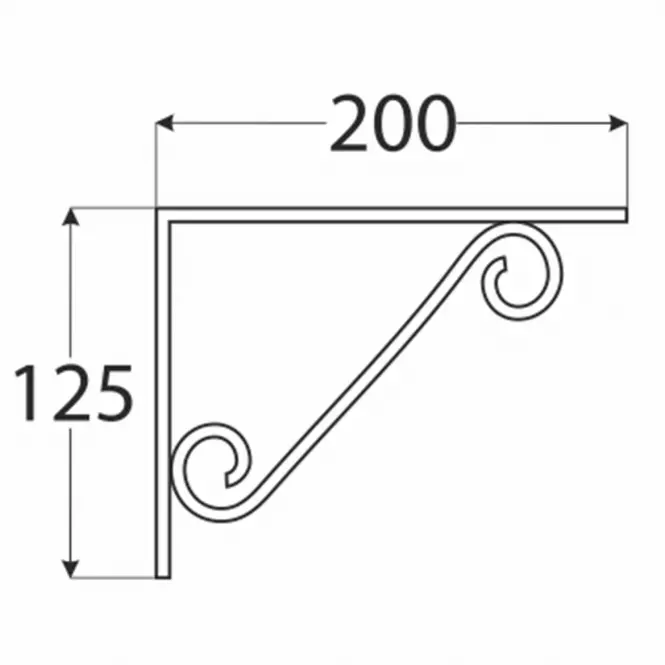 Konzola pod policu WOP 200 C200X125,2