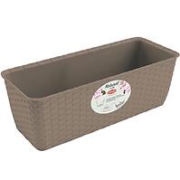 Truhlík samozavlažovací NATURAL plastový 30x13x11cm hnedosivý