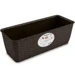 Truhlík samozavlažovací NATURAL plastový 40x16x13cm tmavohnedý