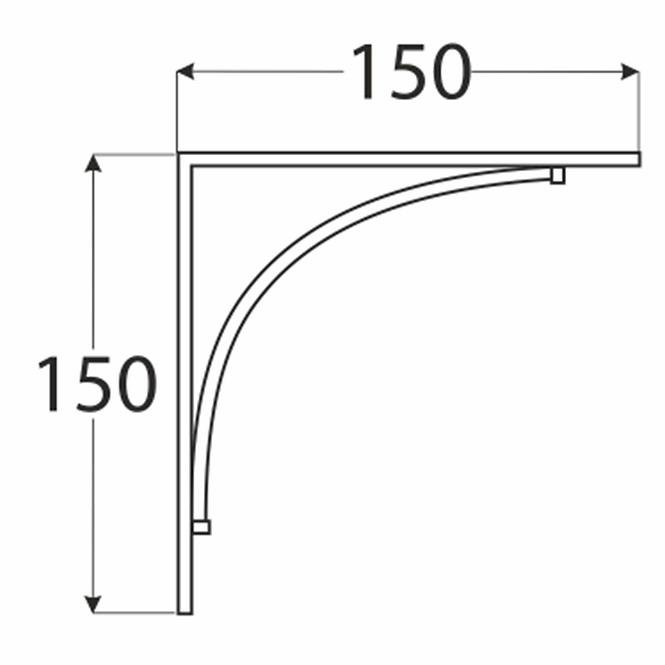 Konzola pod policu BOW 150 SRMT150X150